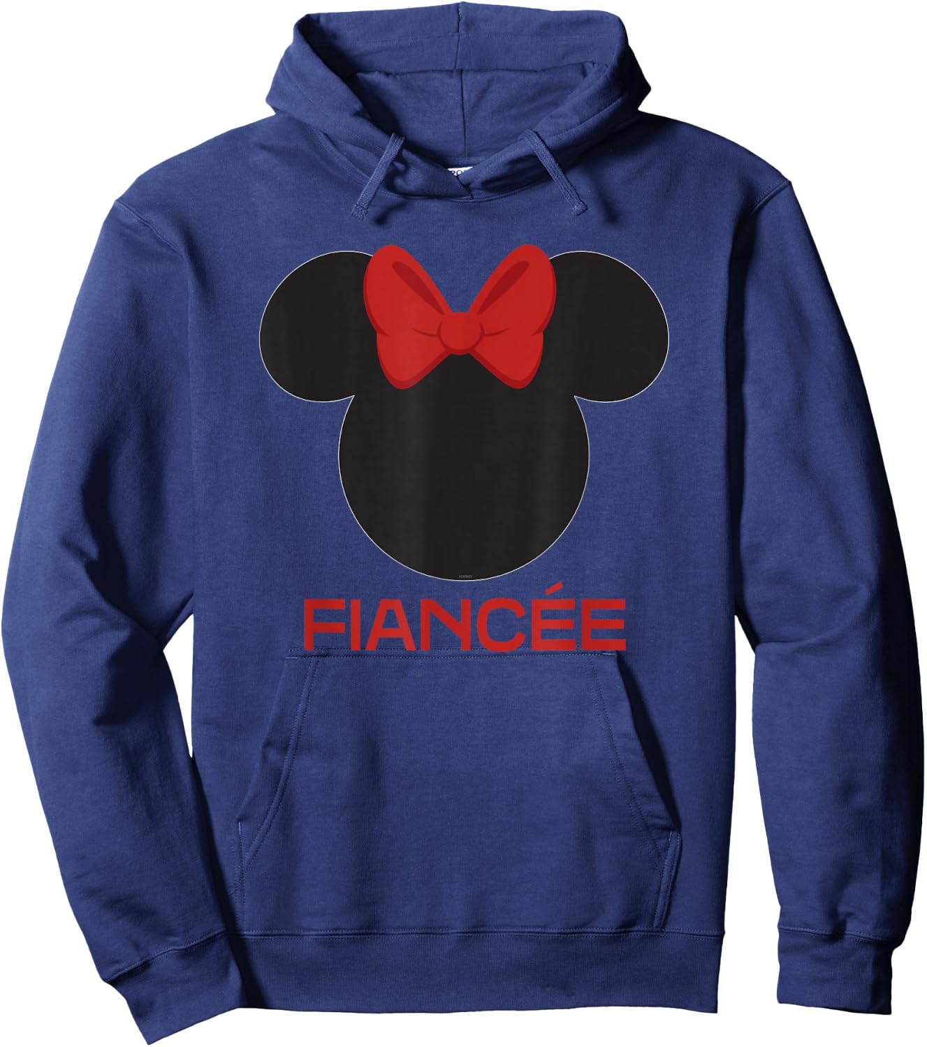Disney Minnie Mouse Red Bow Icon Fiancée Engagement Family Hoodie - Hoodie | Navy