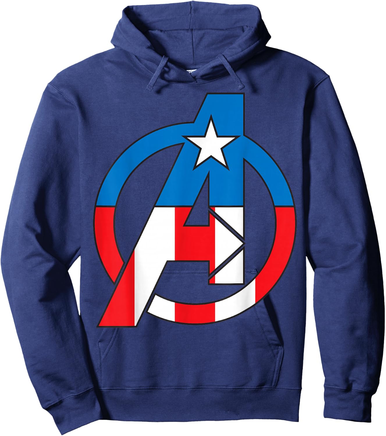 Marvel Avengers Captain America Costume Fill Logo Hoodie - Hoodie | Navy