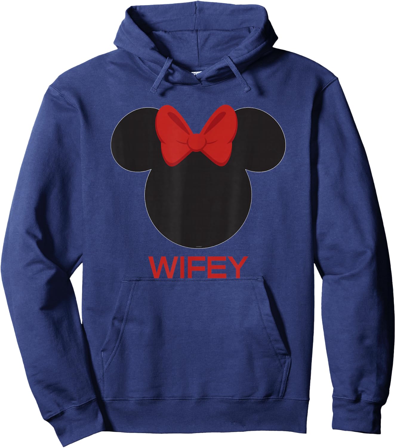 Disney Minnie Mouse Red Bow Icon Wifey Wife Family Hoodie - Hoodie | Navy