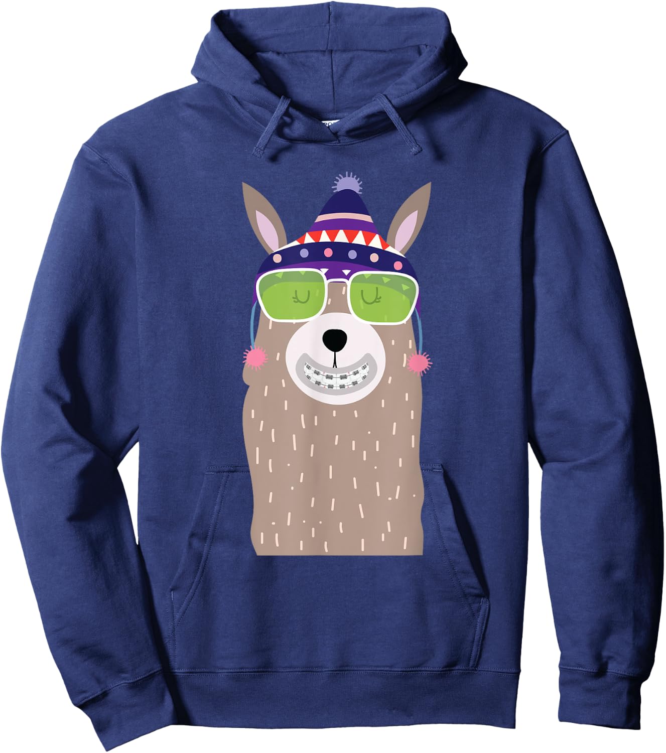 Orthodontist Animal Braces Boys Girls Kids Getting Braces Hoodie - Hoodie | Navy