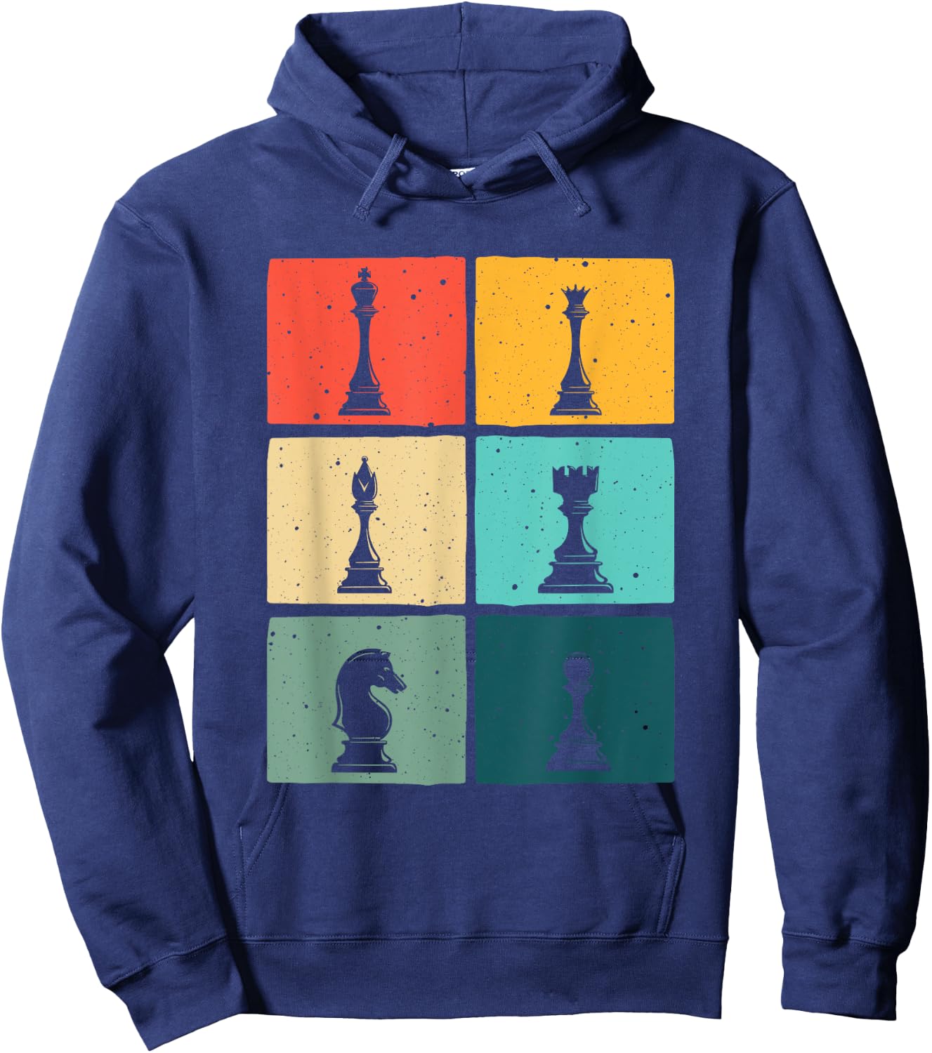 Funny Chess Gift Women Boys Kids Chess Player Pieces Hoodie - Hoodie | Navy