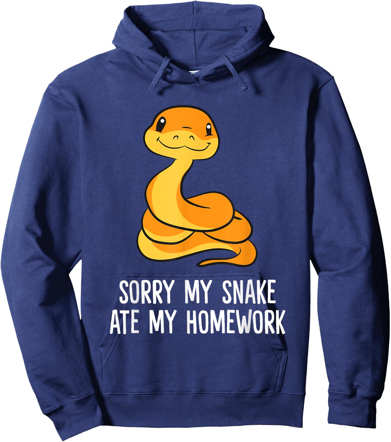 Snake Pet School Sorry, My Snake Ate Homework Hoodie - Hoodie | Navy