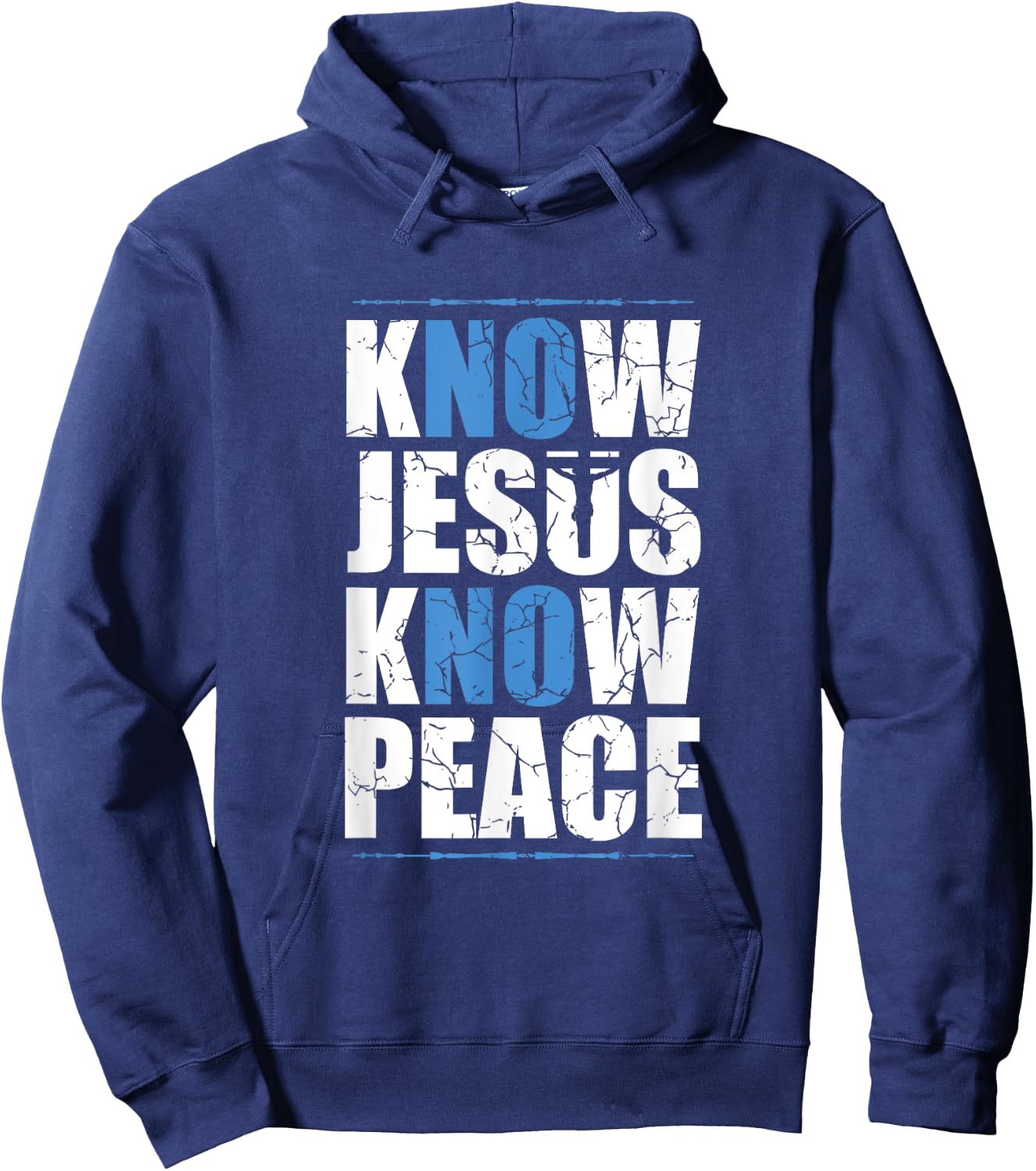 Jesus Love Bible Know Jesus Know Peace No Jesus No Peace Hoodie - Hoodie | Navy