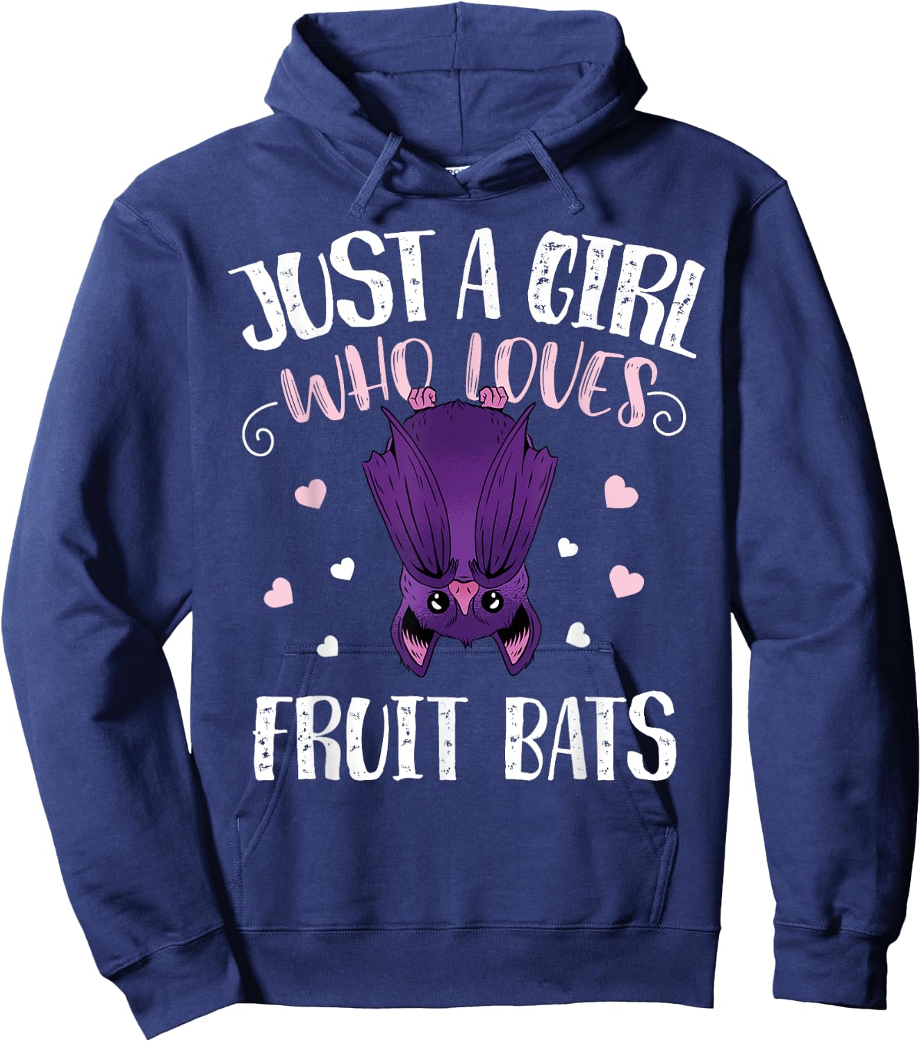 Just A Girl Who Loves Fruit Bats - Funny Fruit Bat Hoodie - Hoodie | Navy