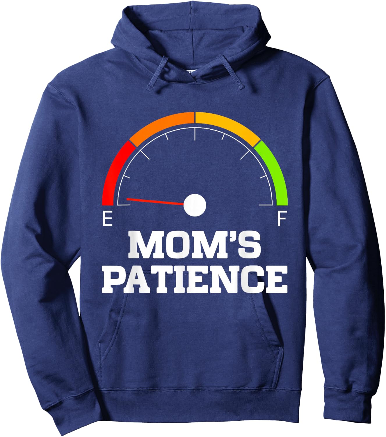 Empty Patience Meter Funny Mothers Day Birthday Women Mom Hoodie - Hoodie | Navy