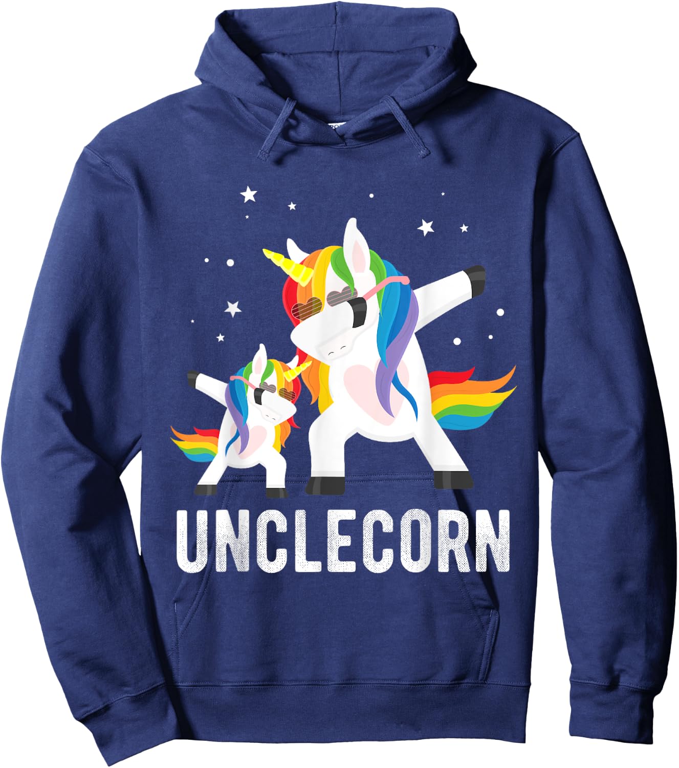 Dabbing Unclecorn, Funny Unicorn Lover for Uncle and Kid Hoodie - Hoodie | Navy