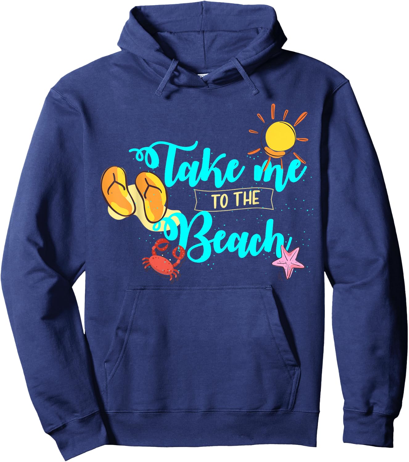 For Surfer or Kitesurfer in Vacation or Take Me to the Beach Hoodie - Hoodie | Navy