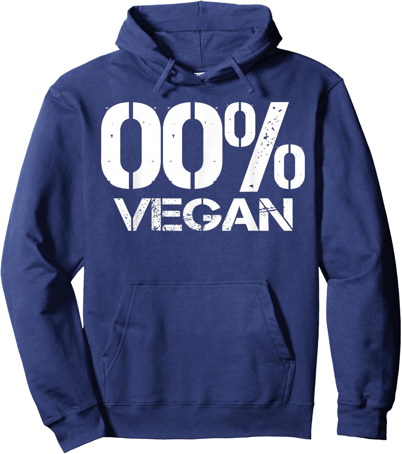 00% Vegan - My slogan Anti-Vegan - No Vegetables Hoodie - Hoodie | Navy