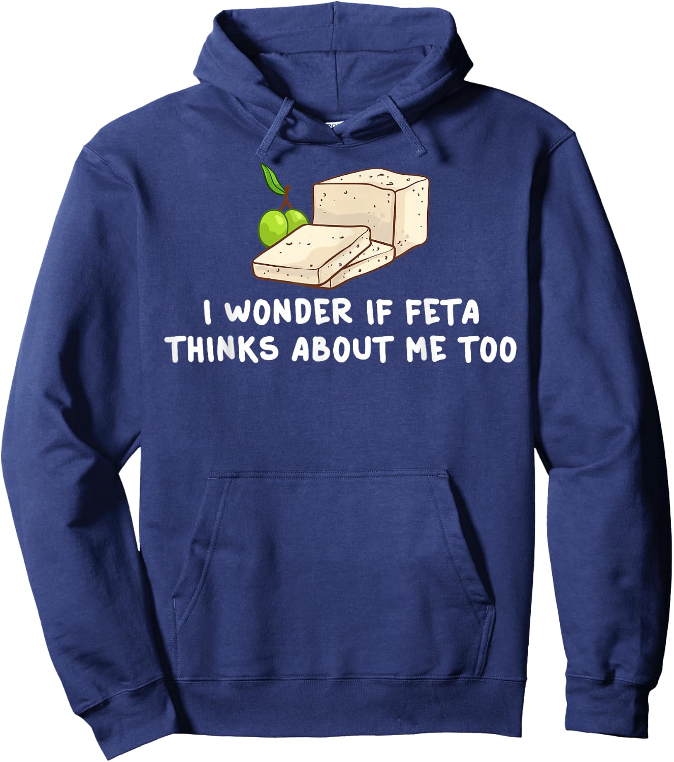 Feta Cheese Gift Goat Greece Greek Hoodie - Hoodie | Navy