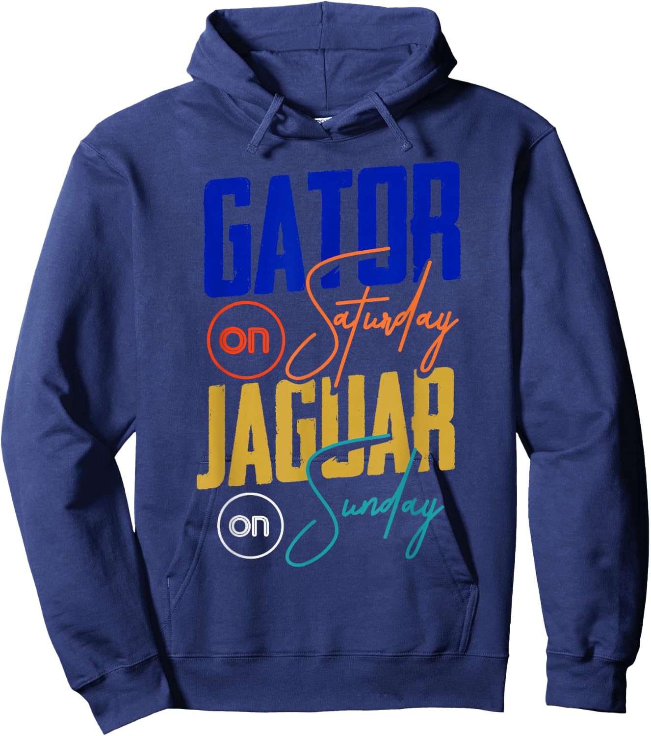 Gator On Saturday Jaguar On Sunday Sports Fan Hoodie - Hoodie | Navy