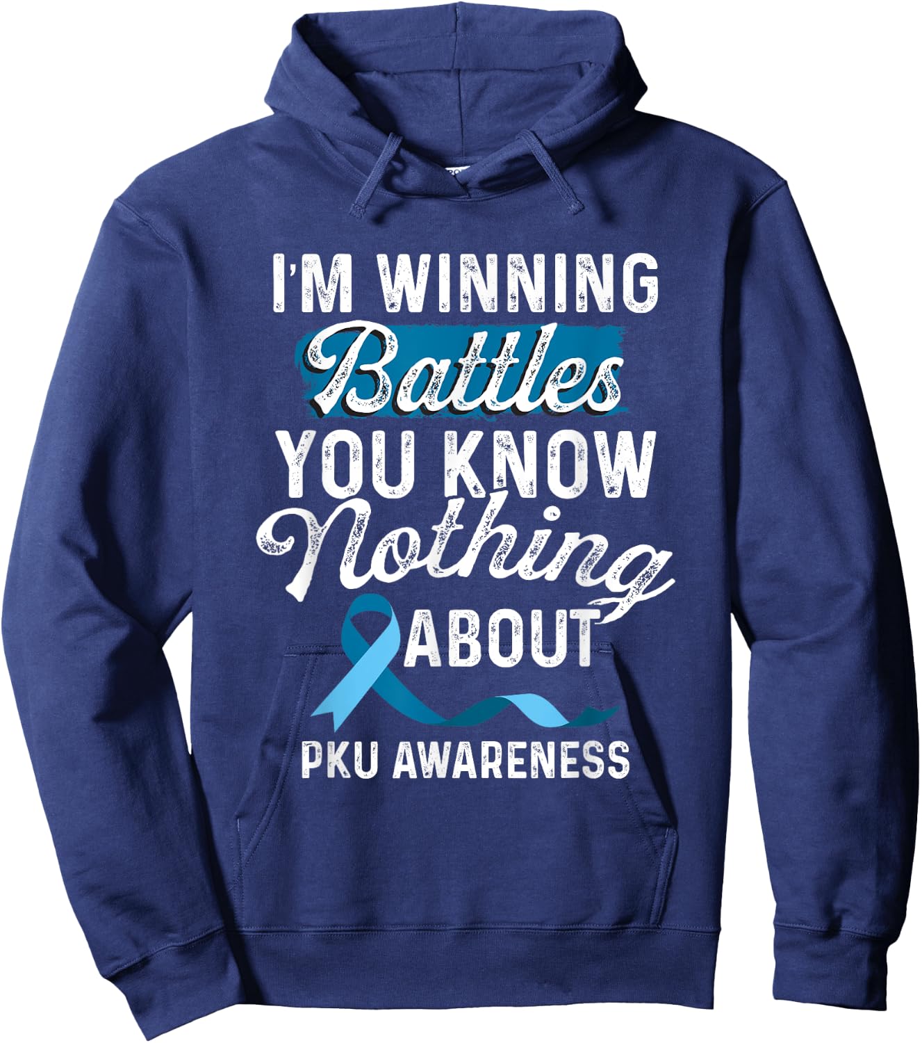 Phenylketonuria PKU Strong Warrior Unicorns Awareness Hoodie - Hoodie | Navy