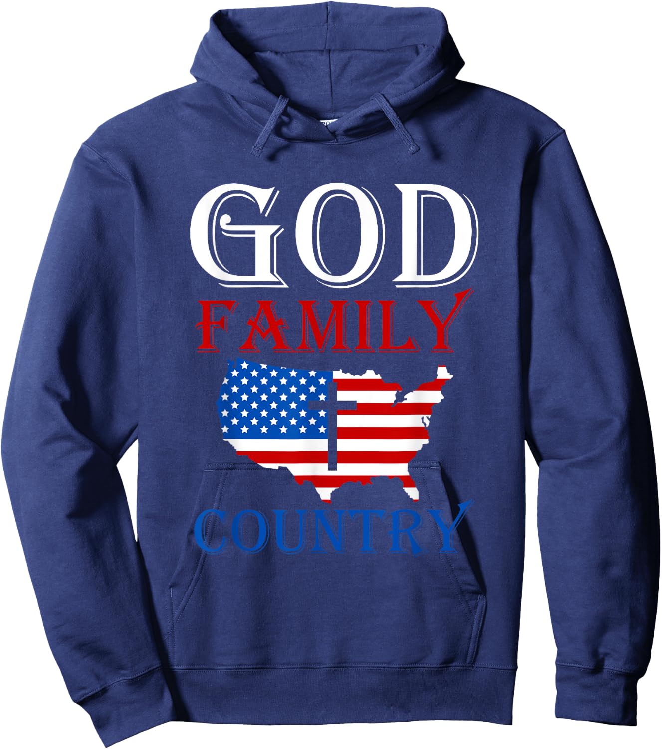 God Family Country Christian Gift USA Prayer Hoodie - Hoodie | Navy