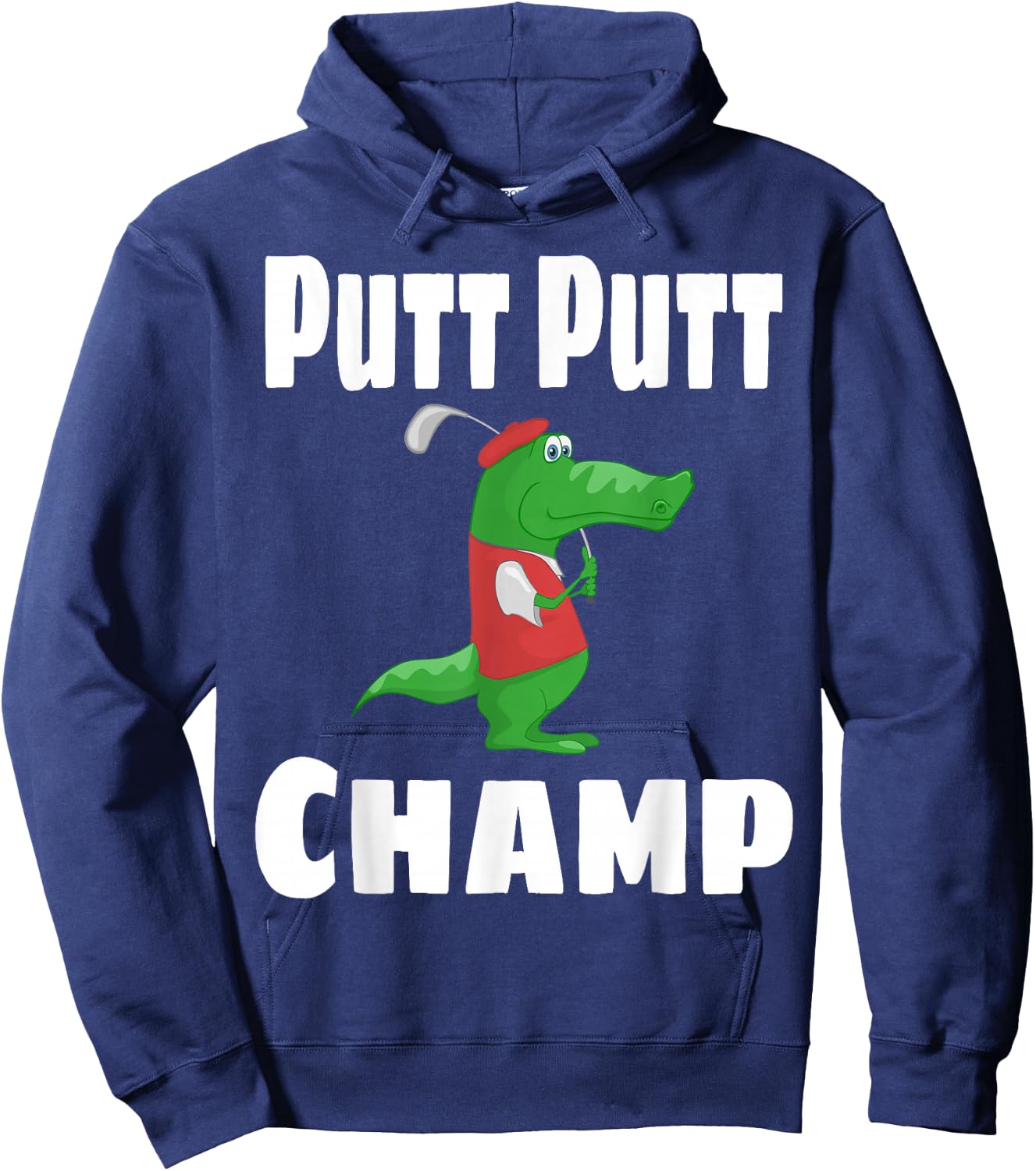 Funny Putt Putt Champ Mini Golf Champion Alligator Golfer Hoodie - Hoodie | Navy