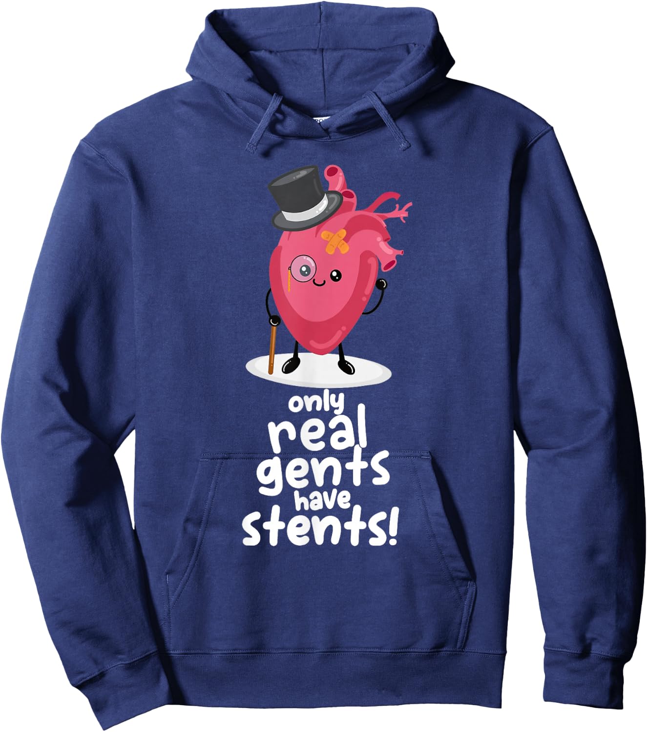 Stent Heart Surgery Recovery Only Real Gents Have Stents Hoodie - Hoodie | Navy