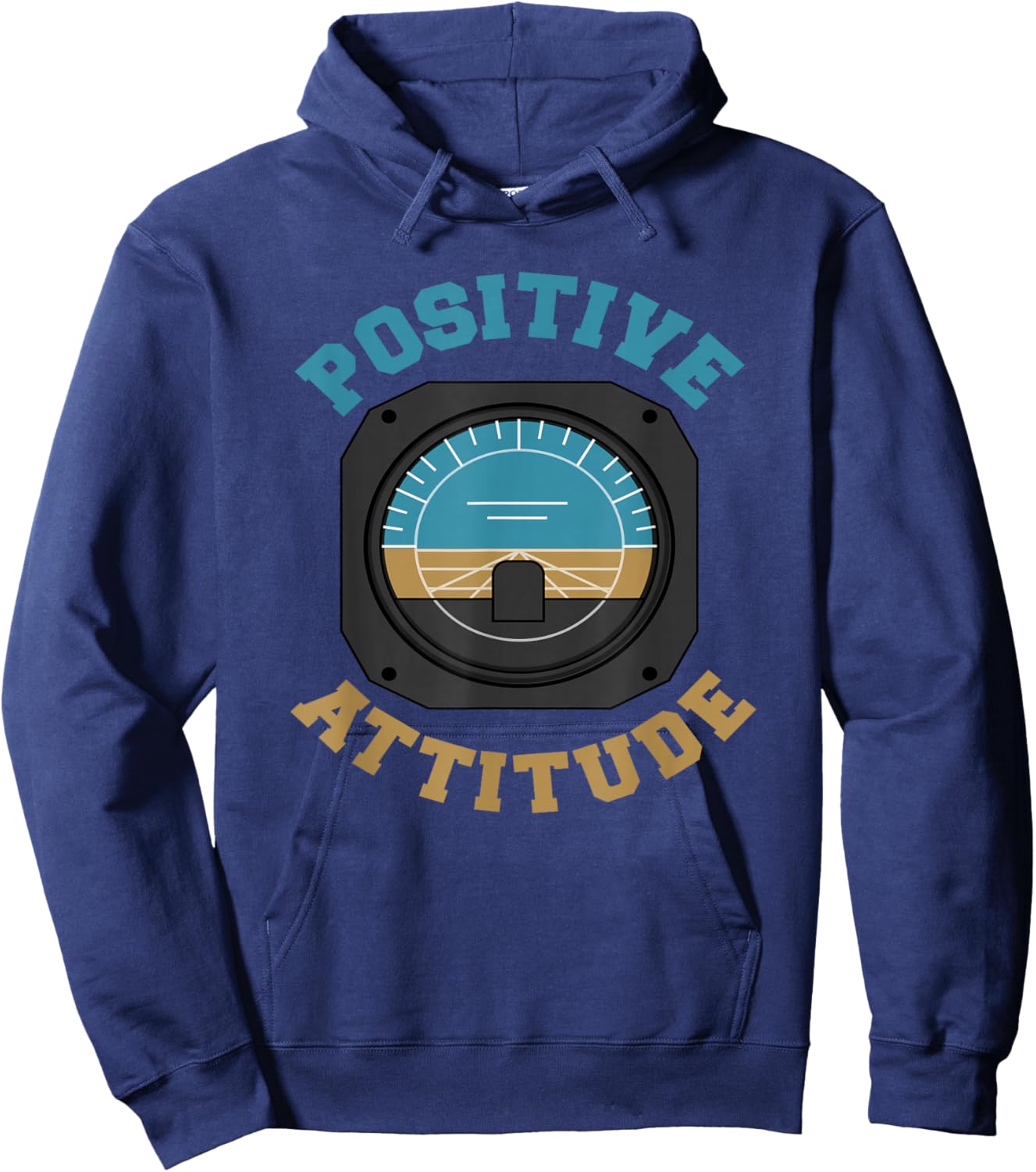 Positive Attitude Funny Pilot Hoodie - Hoodie | Navy