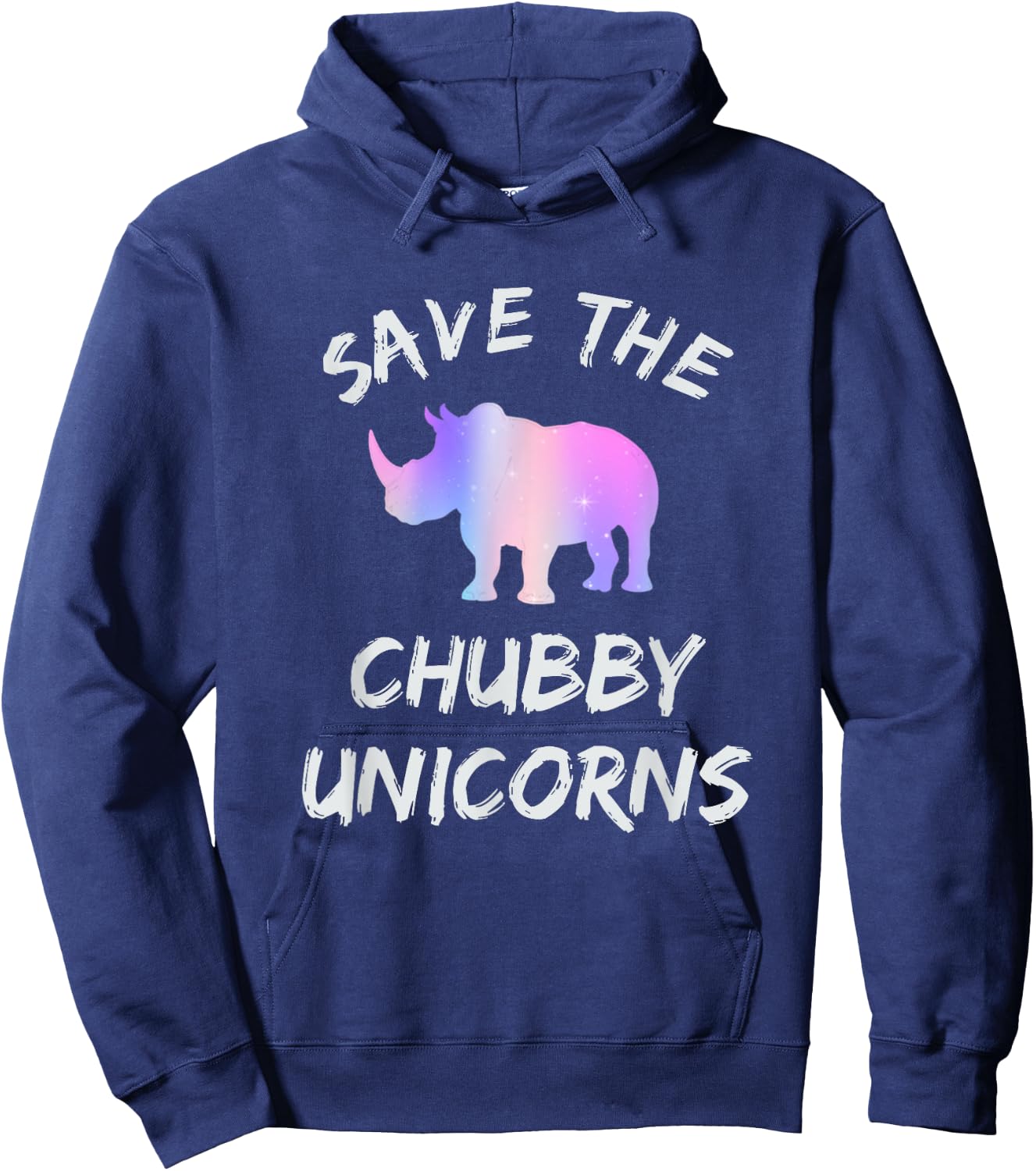 Save the Chubby Unicorns Fat Rhino Hoodie - Hoodie | Navy