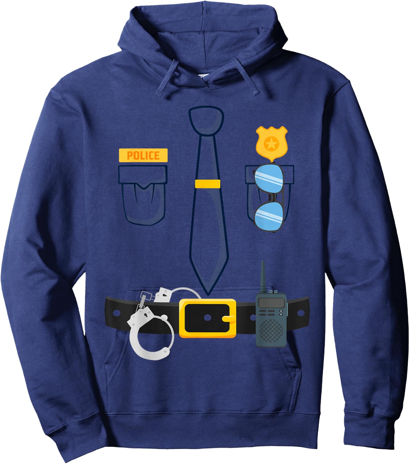 Halloween Police Officer Costume, Halloween cop Uniform Hoodie - Hoodie | Navy