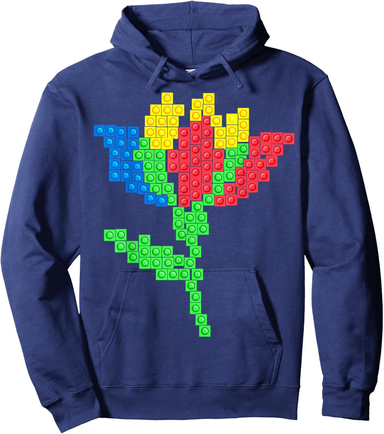 Master Builder Building Blocks Brick Flower Hoodie - Hoodie | Navy