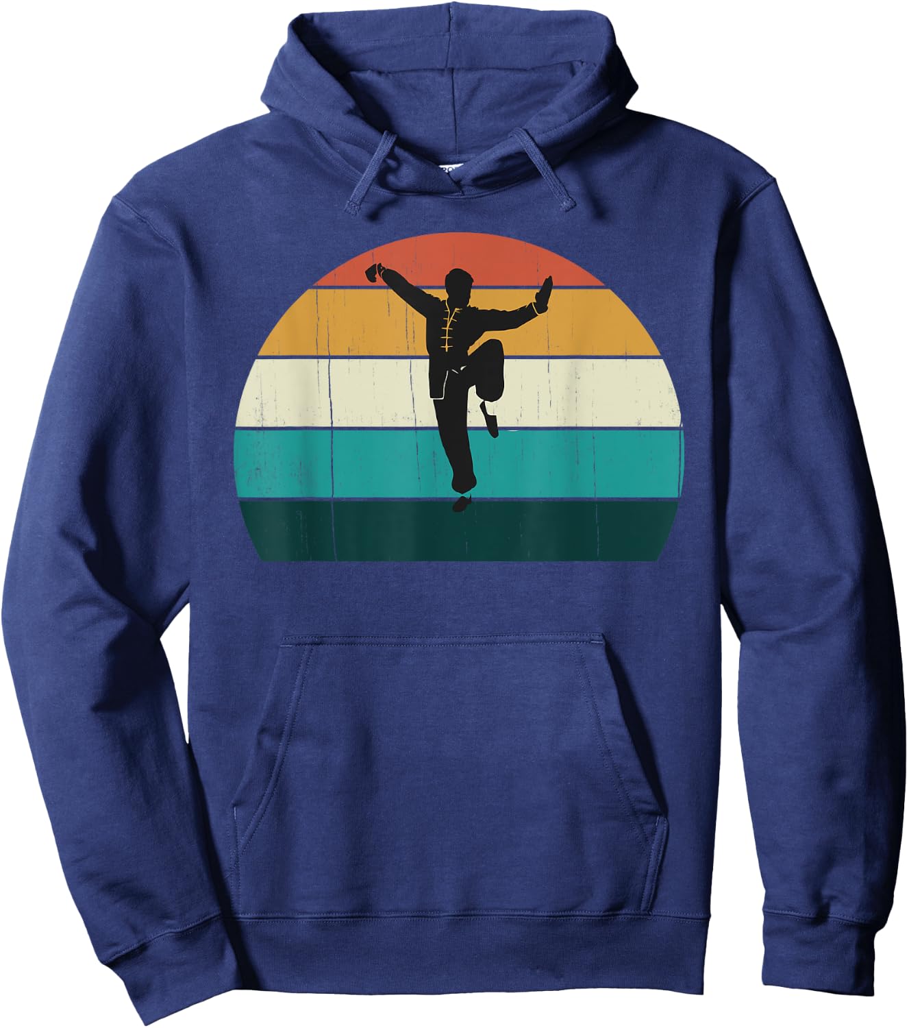 Retro Kung Fu / Kungfu - Vintage Sunset Chinese martial Arts Hoodie - Hoodie | Navy