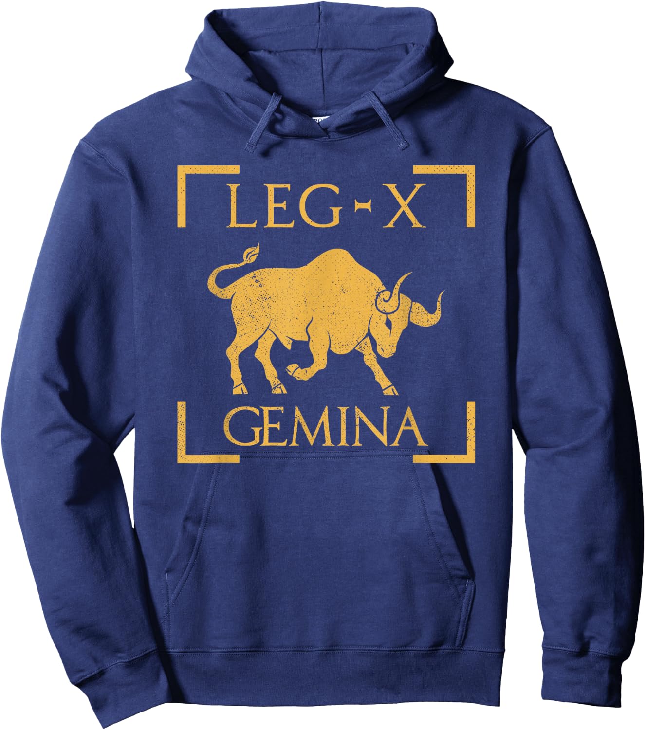 Legio X Gemina Bull Emblem Roman Legion Hoodie - Hoodie | Navy