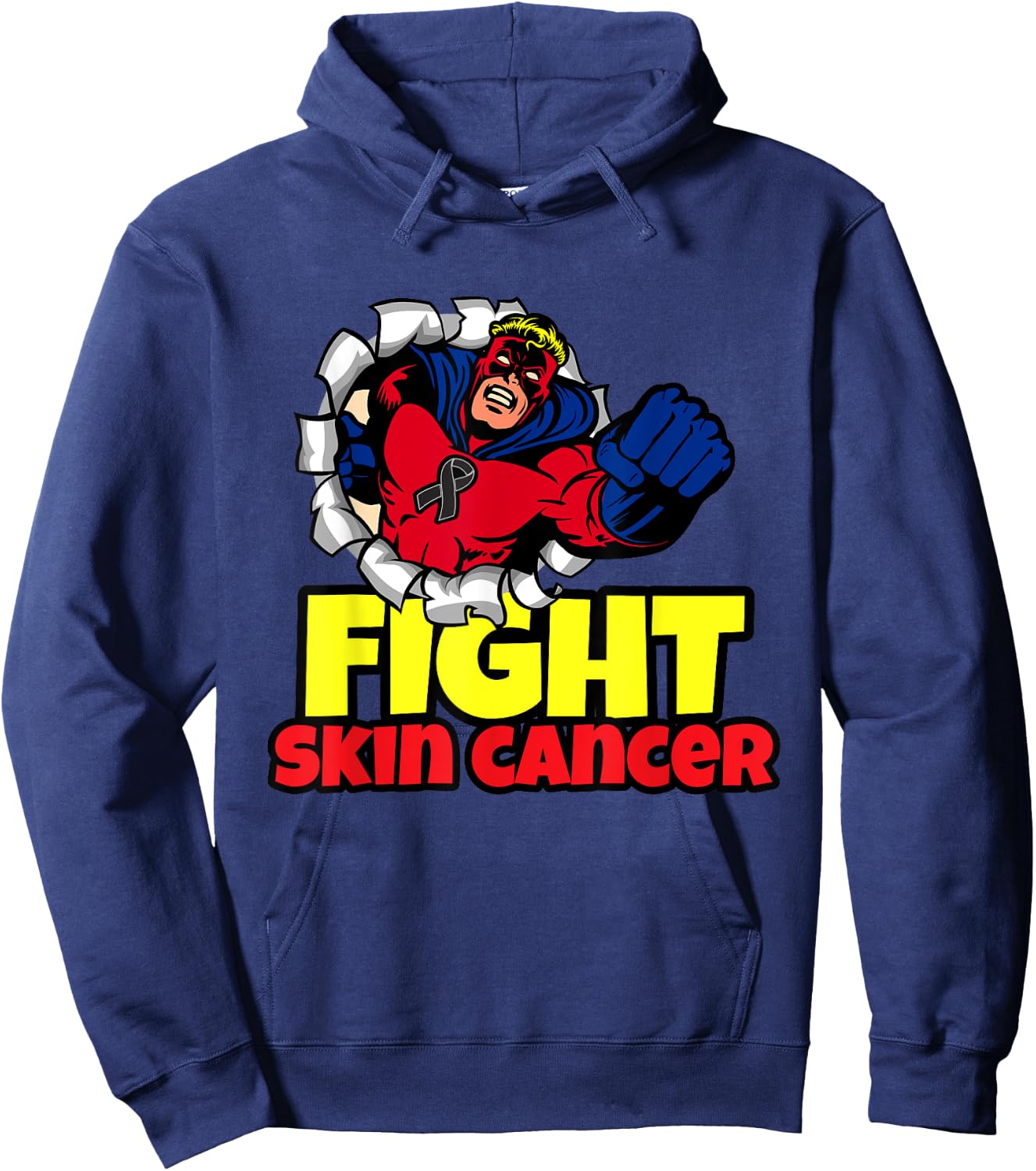 Skin Cancer Awareness Month Products for Boys Melanoma Hoodie - Hoodie | Navy