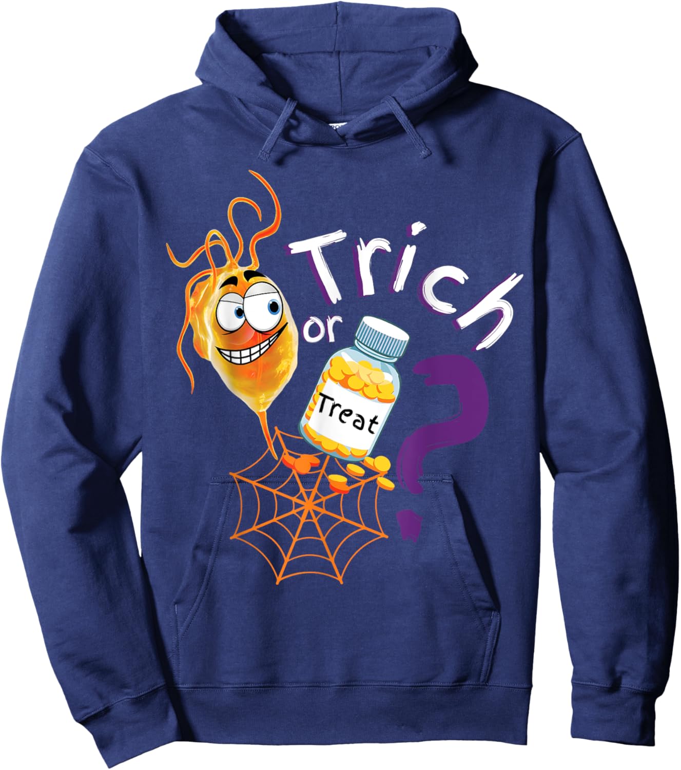 Trick Or Treat Spooky Medical Student Ed Nurse Doctor Hoodie - Hoodie | Navy