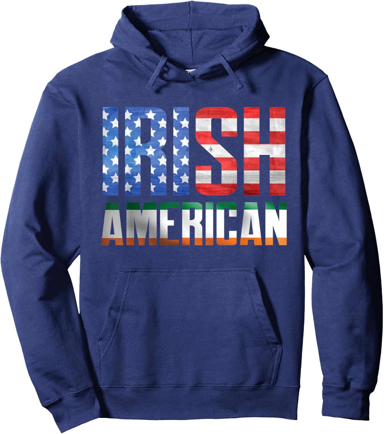 Irish American US Ireland Flag Dual Citizen Pride Hoodie - Hoodie | Navy