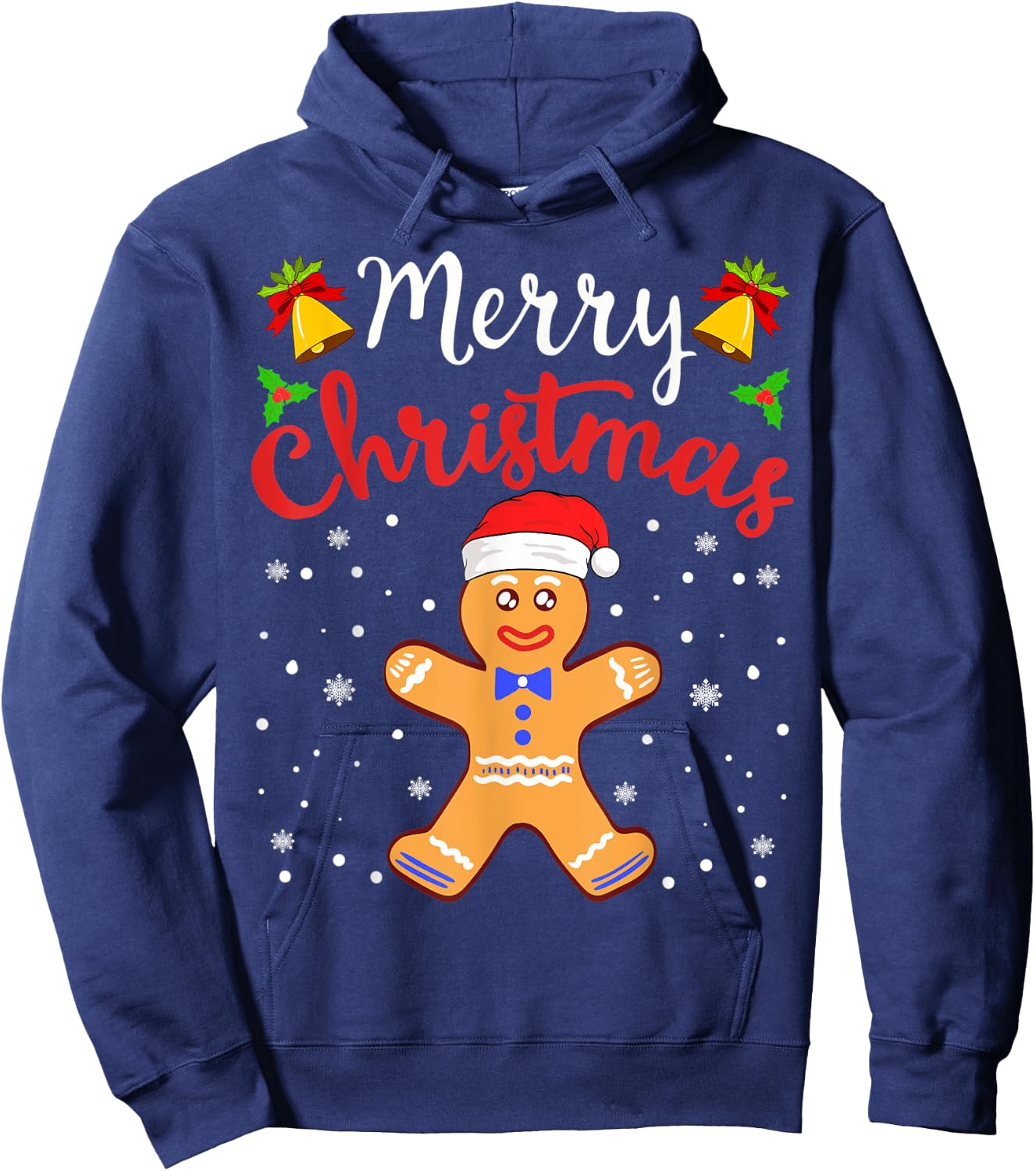 Gingerbread Cookie House Santa Collection Hoodie - Hoodie | Navy