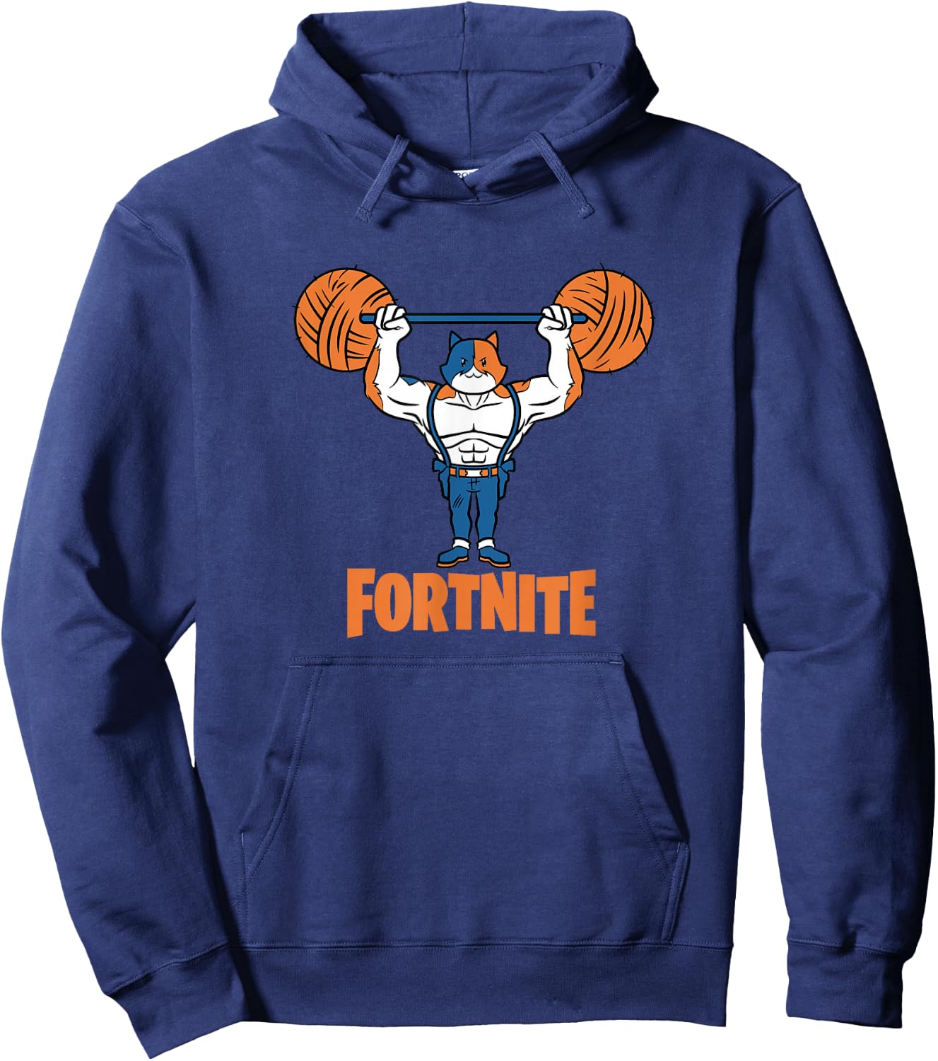 Fortnite Yarn Lifter Orange Text Hoodie - Hoodie | Navy