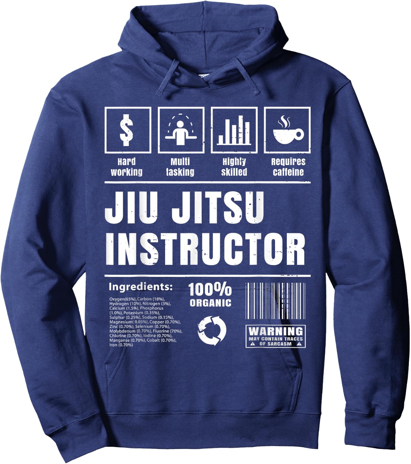 Jiu Jitsu Instructor Coach Sensei Funny Brazilian BJJ Gift Hoodie - Hoodie | Navy