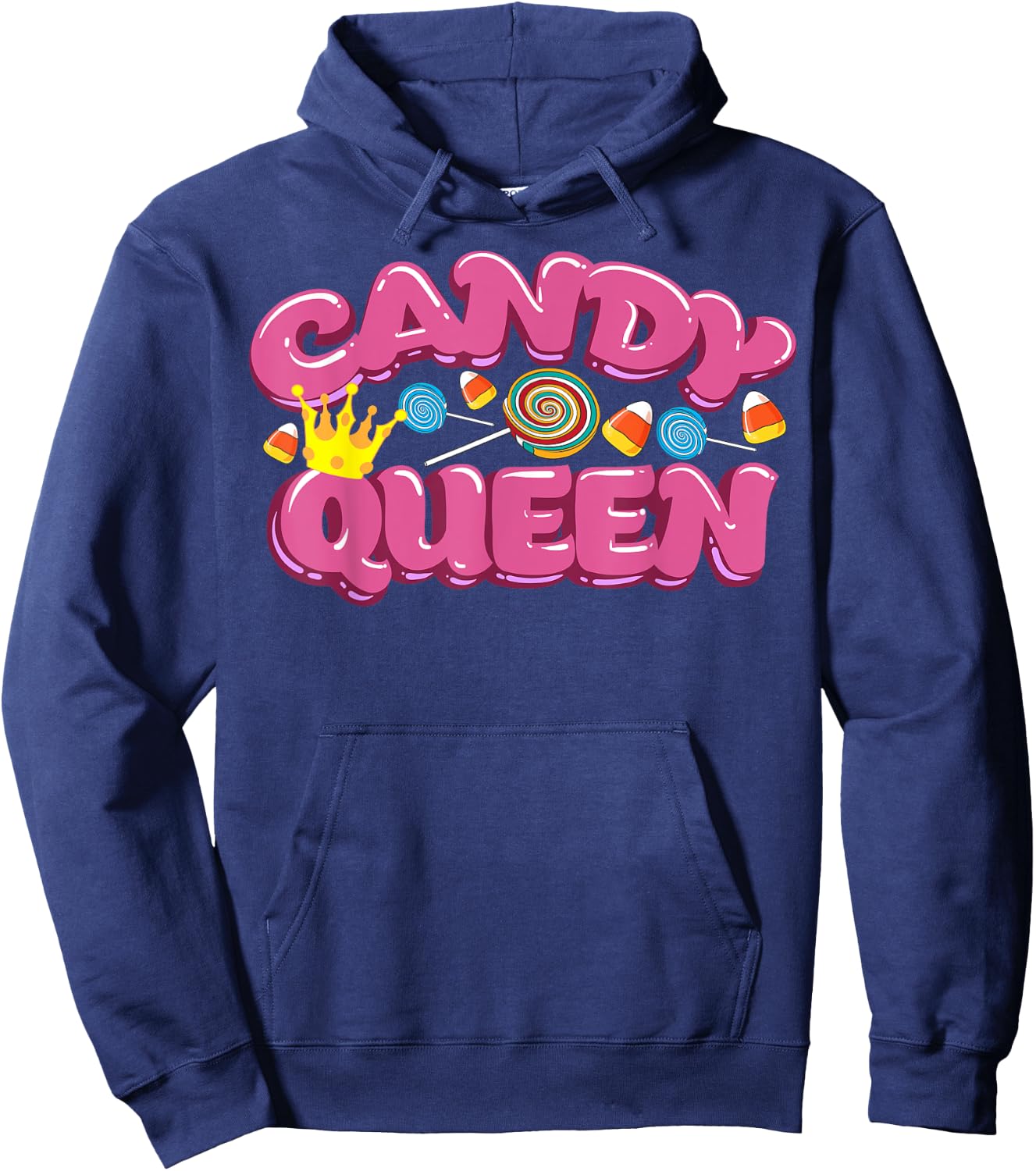 Funny Candy Queen Gift Lollipop Lover Sweet Tooth Women Hoodie - Hoodie | Navy