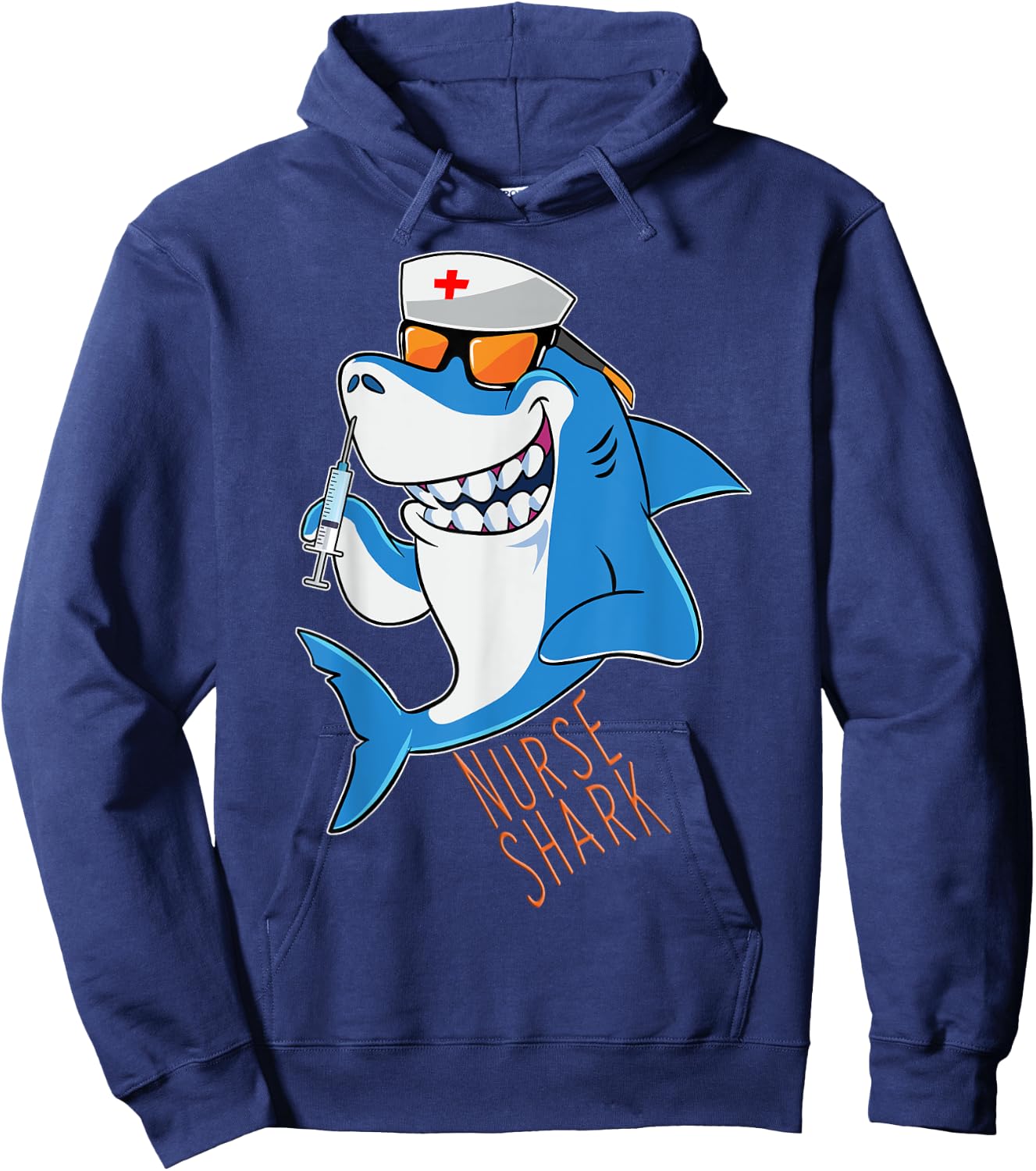 Nurse Shark Shots Keep Well Ill Sea Animal Hoodie - Hoodie | Navy