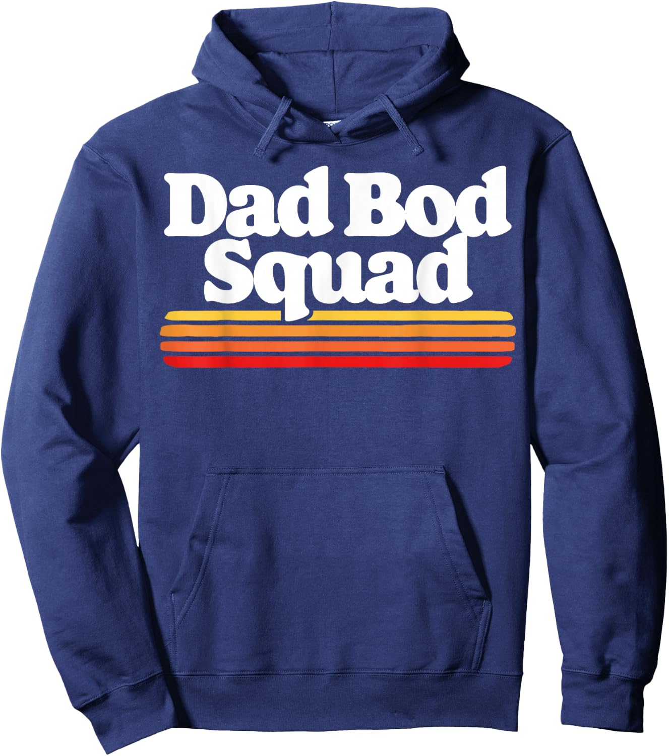 Dad BOD Squad! Funny Posing Fathers Day Vintage Sunset 80s Hoodie - Hoodie | Navy