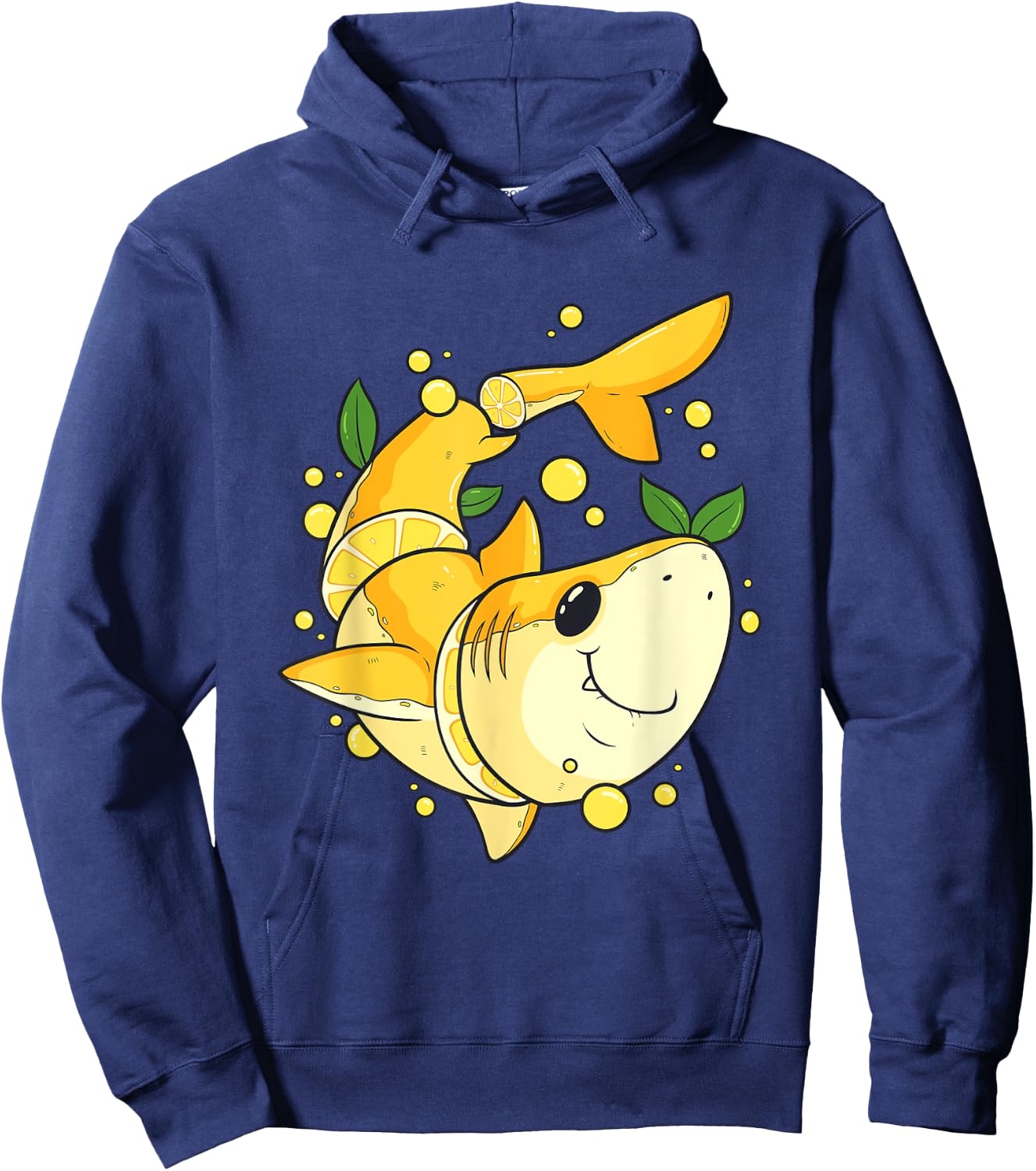 Funny Chopped Lemon Shark Word Game Shark Gift Hoodie - Hoodie | Navy