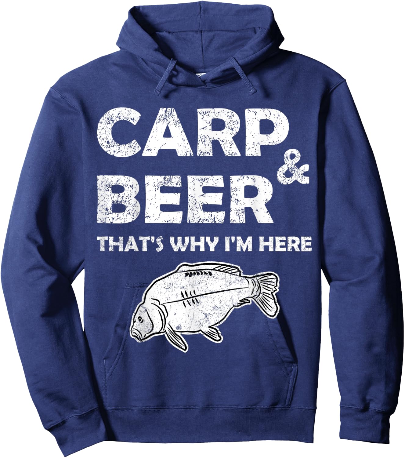 Gift Carp Angler - Carp And Beer That's Why I'm Here Hoodie - Hoodie | Navy
