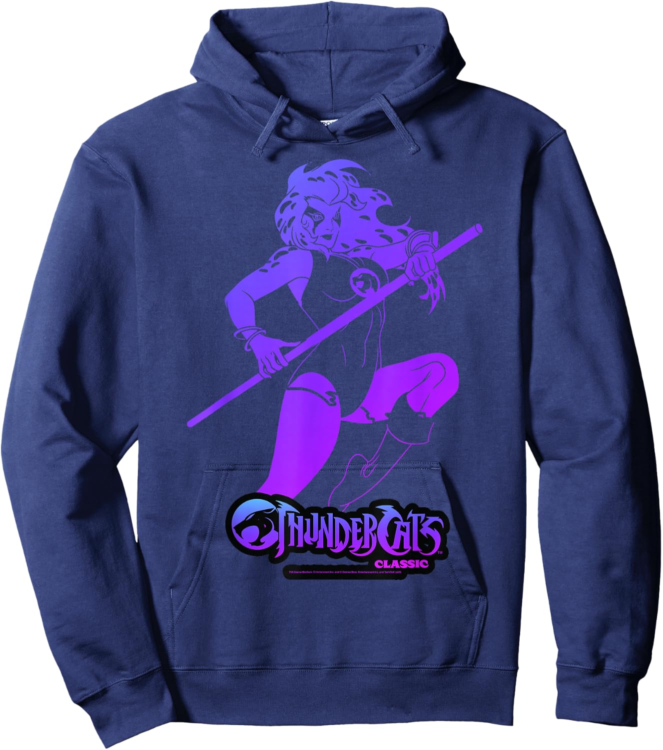 Thundercats Cheetara Gradient Portrait Small Hoodie - Hoodie | Navy
