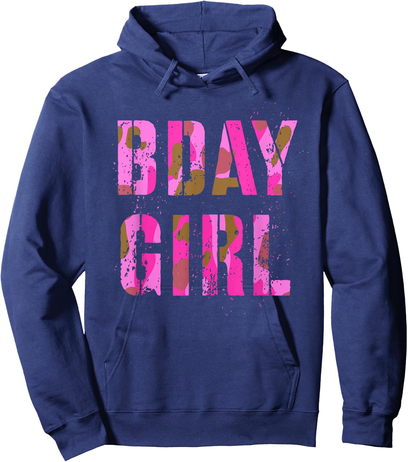 Camouflage Hunter BDAY GIRL Pink Camo Huntress Birthday Mom Hoodie - Hoodie | Navy