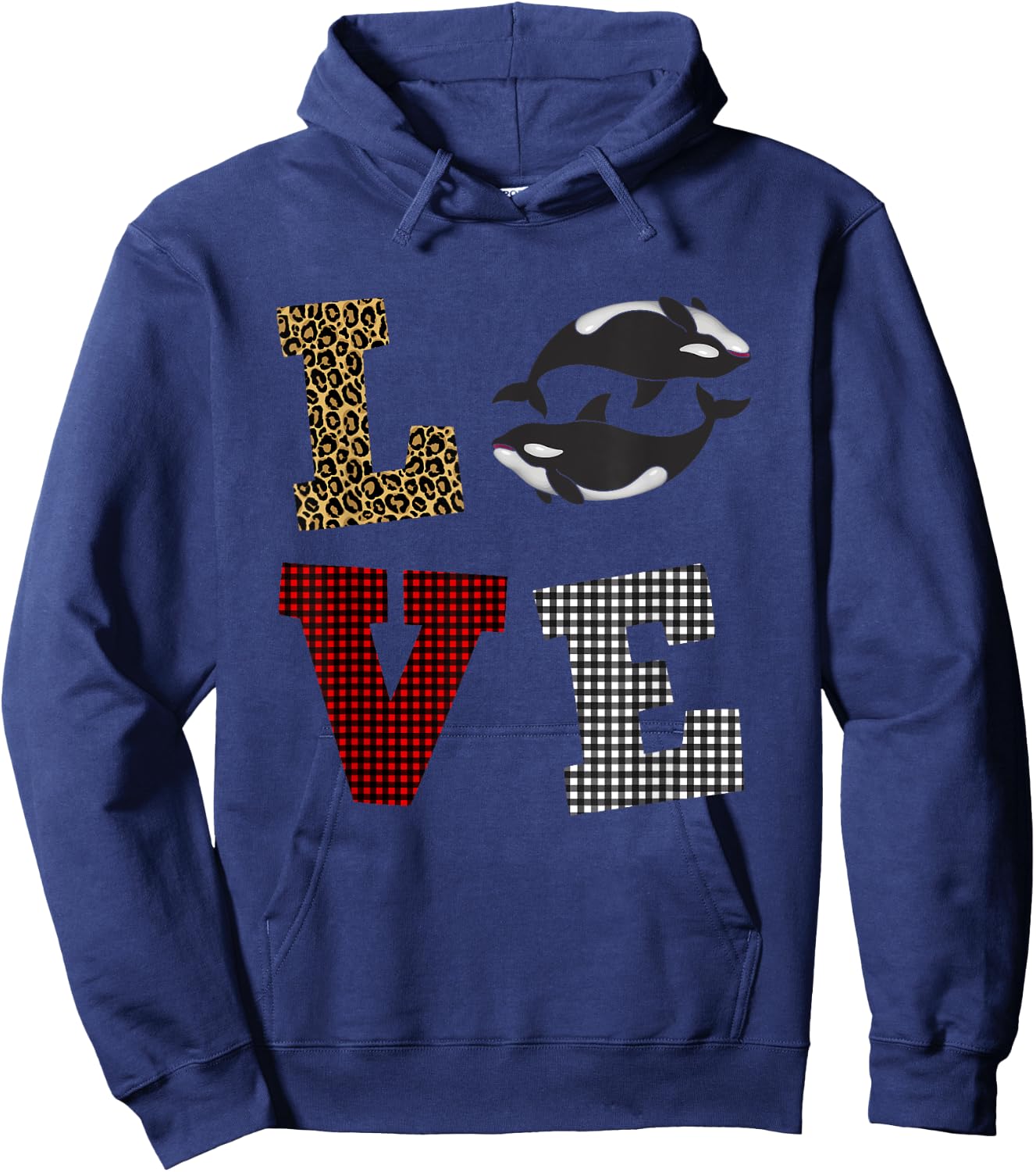 Orca Killer whale Lover Valentines day Gift kids Hoodie - Hoodie | Navy