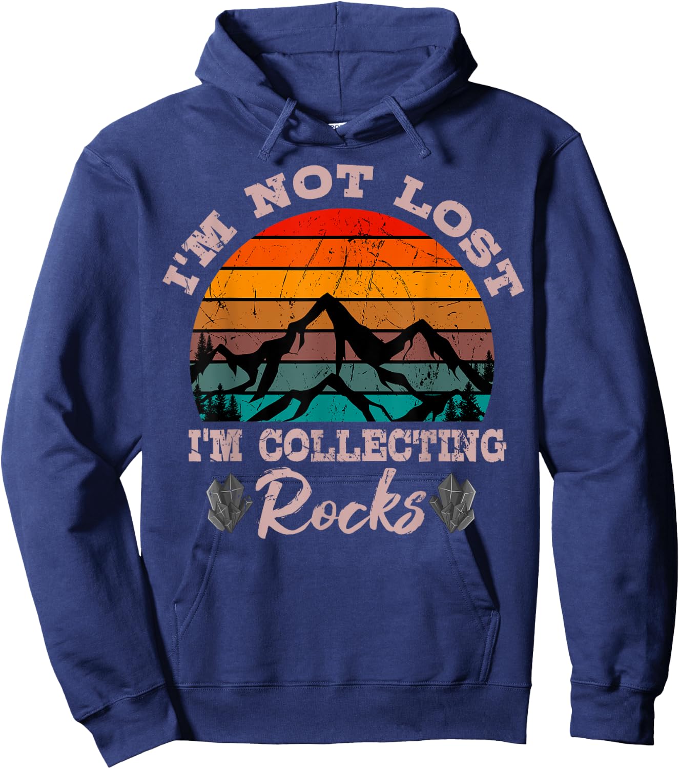 I'm Not Lost I'm Collecting Rocks Geologist Earth Scientist Hoodie - Hoodie | Navy