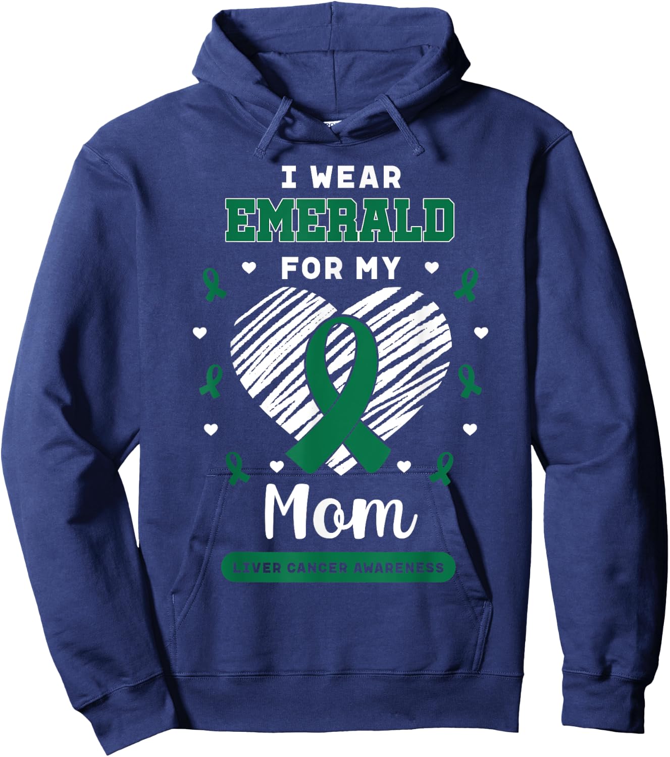 Liver Cancer Awareness Primary Hepatic Daughter Son Gift Hoodie - Hoodie | Navy