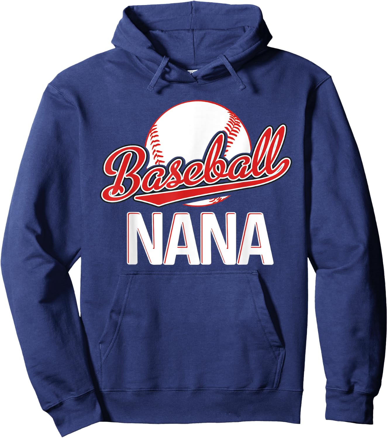 Baseball Nana Grandma Women Christmas Mother's Day Gift Papa Hoodie - Hoodie | Navy