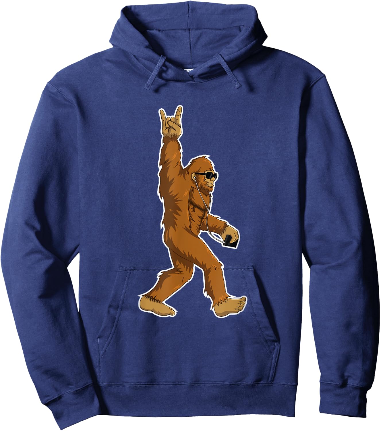 Bigfoot Rock and Roll Gift Hoodie - Hoodie | Navy