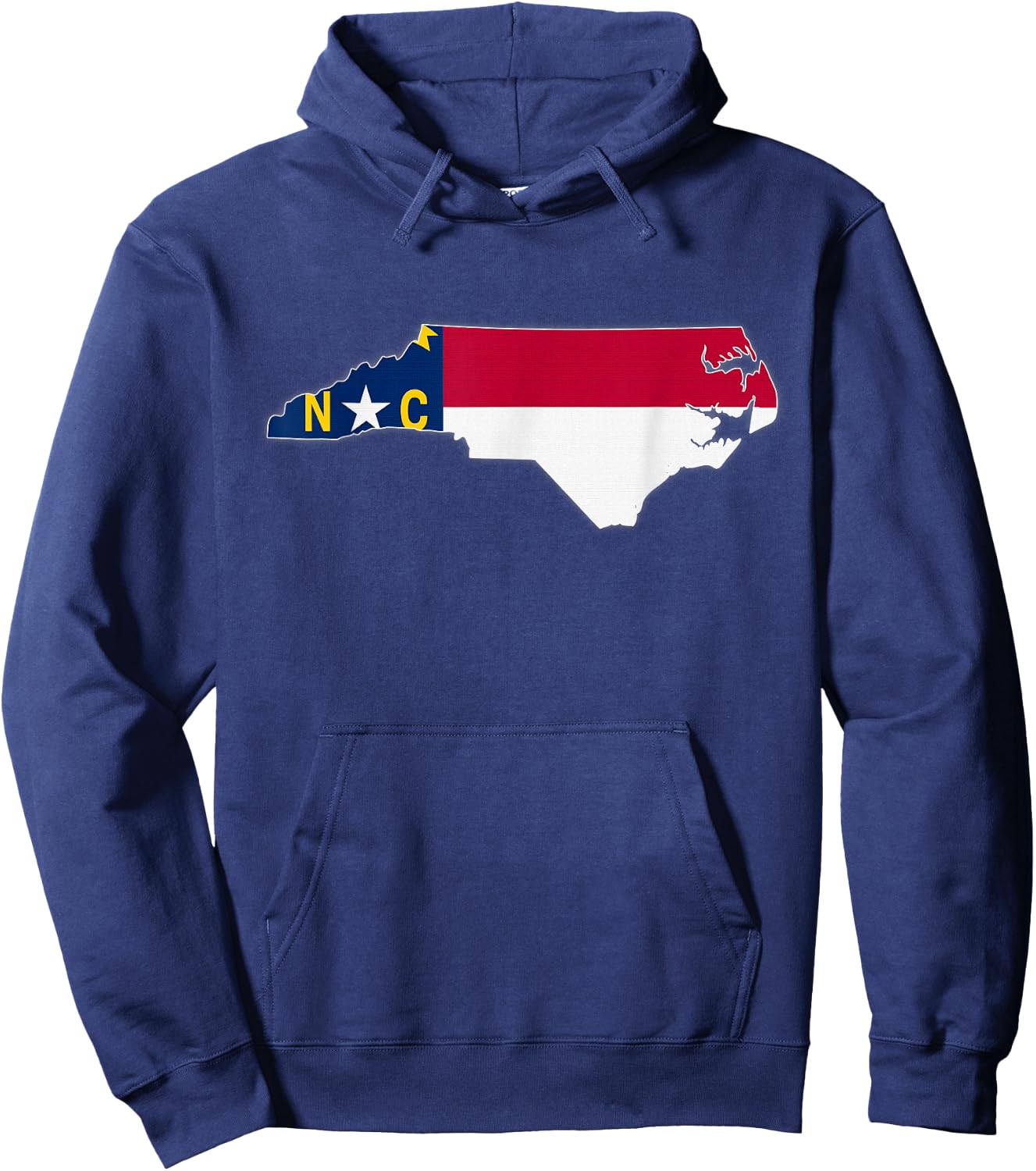 NORTH CAROLINA STATE MAP NORTH CAROLINA NC Flag Roots Gift Hoodie - Hoodie | Navy