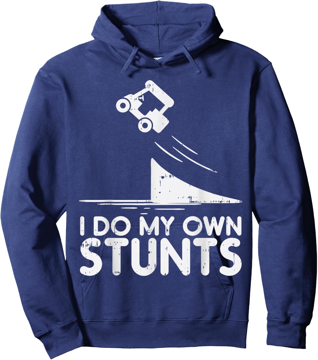 Do My Own Stunts Golf Cart Funny Broken Bone Driver Gift Hoodie - Hoodie | Navy