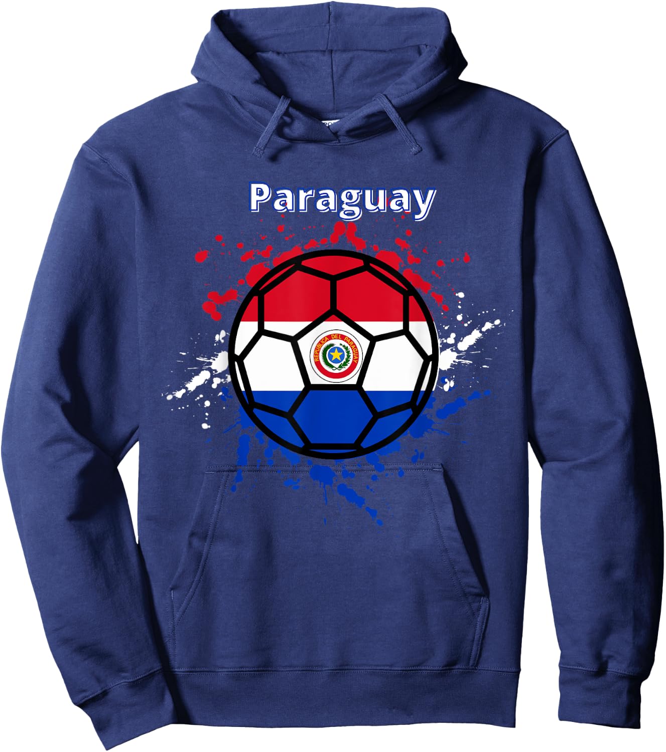 Paraguay Soccer Paraguayan Flag Futbol Fan Jersey Hoodie - Hoodie | Navy