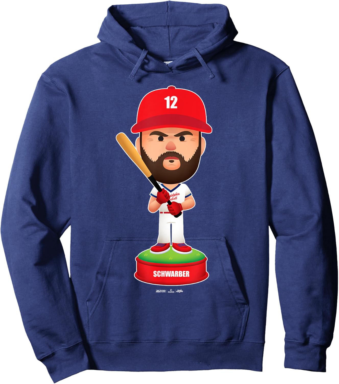 Kyle Schwarber Philadelphia Baseball Bobblehead MLBPA Hoodie - Hoodie | Navy