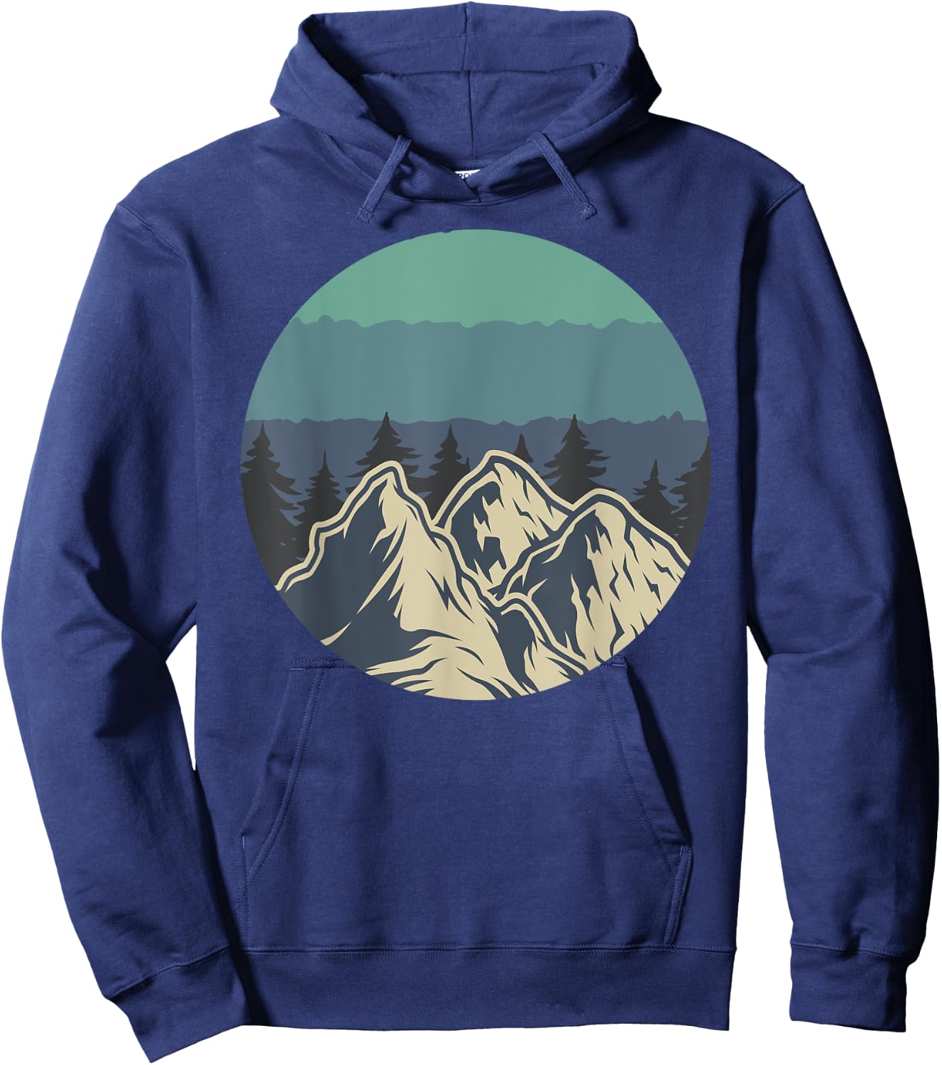 Wildlife Trees Outdoors Nature Retro Forest Hiking Novelty Hoodie - Hoodie | Navy