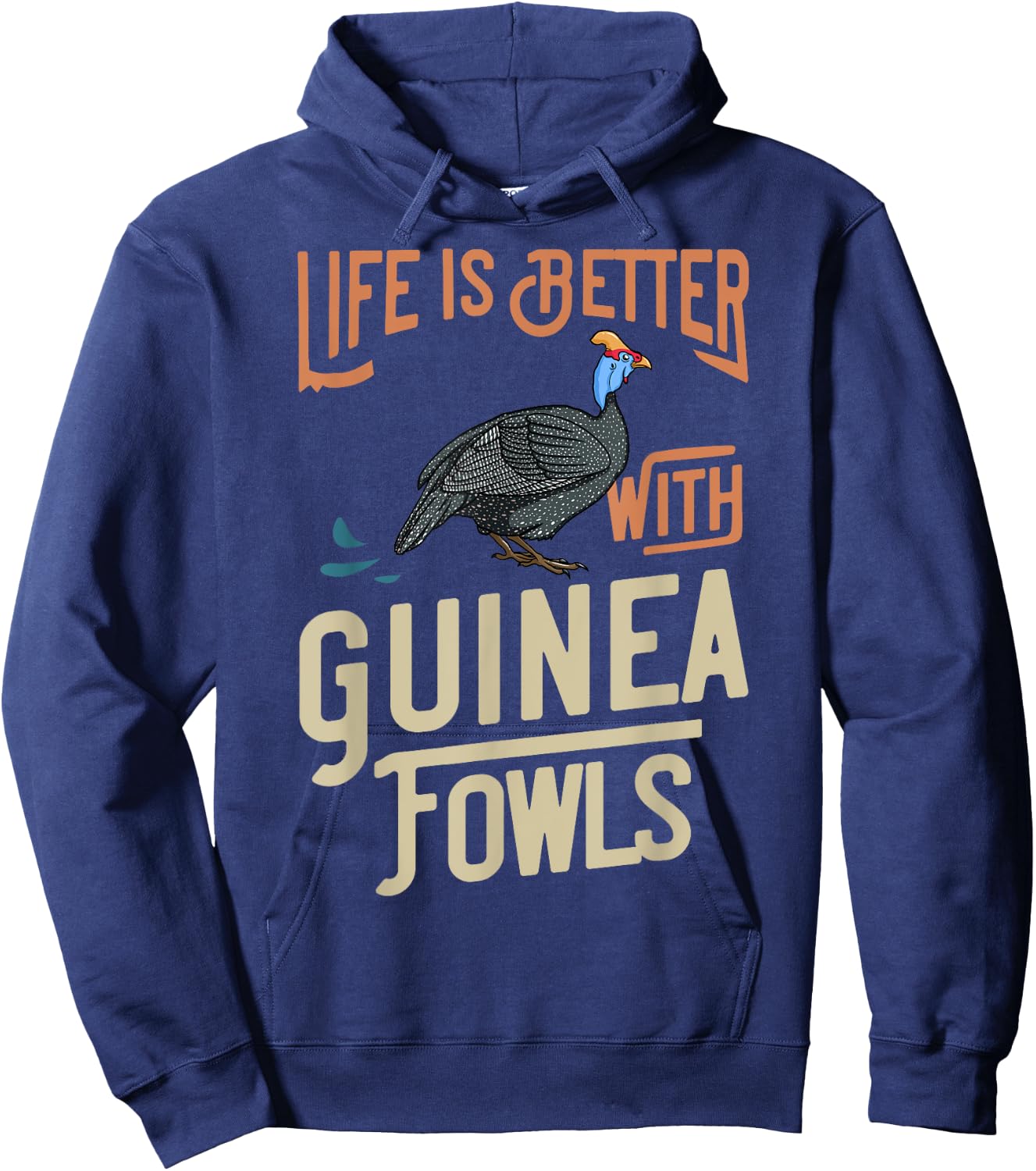 Guinea Fowl Gift Chicken Hen Farmer Hoodie - Hoodie | Navy