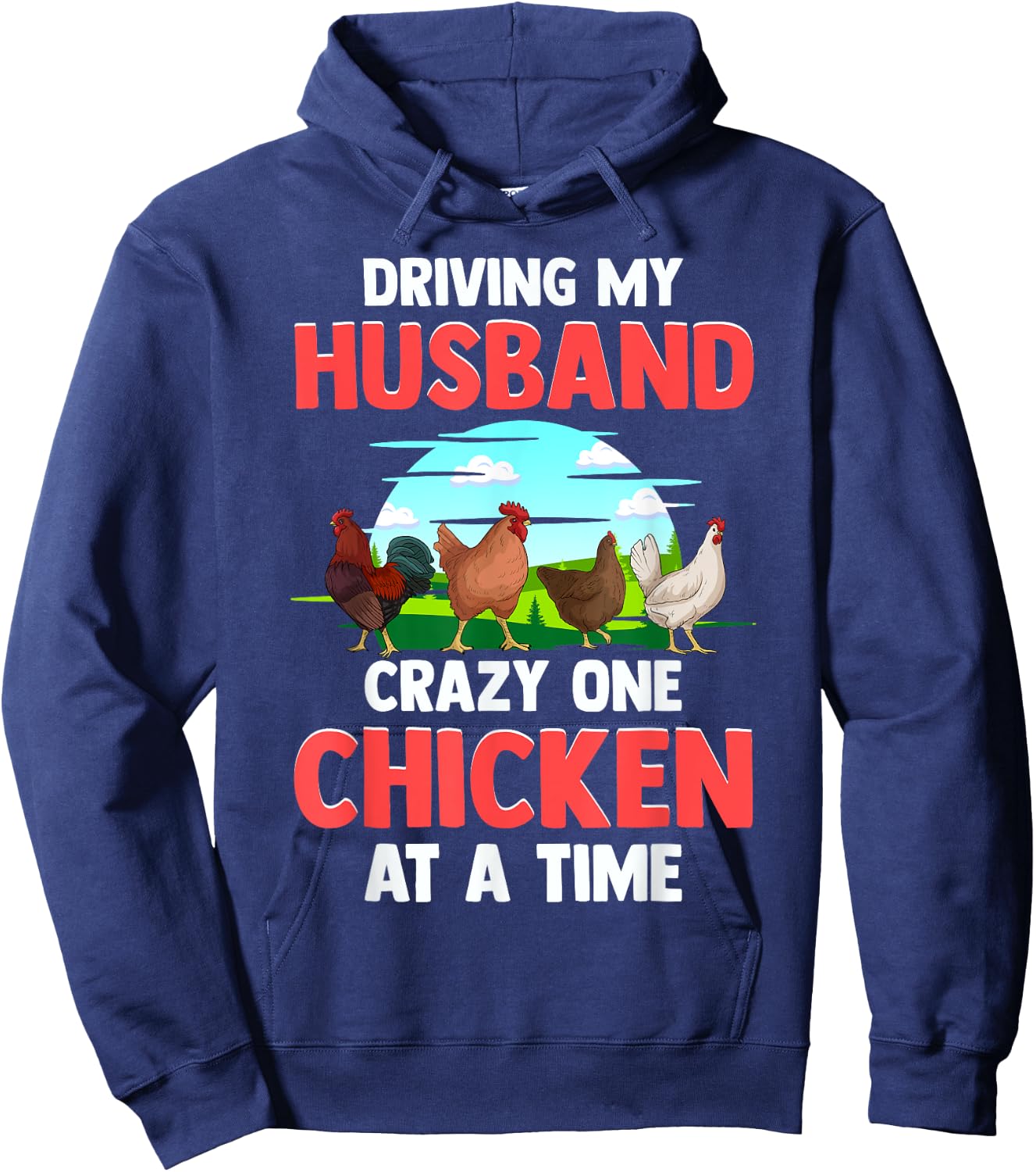 Crazy Chicken Lady Shirt Chicken Shirts Funny Hoodie - Hoodie | Navy