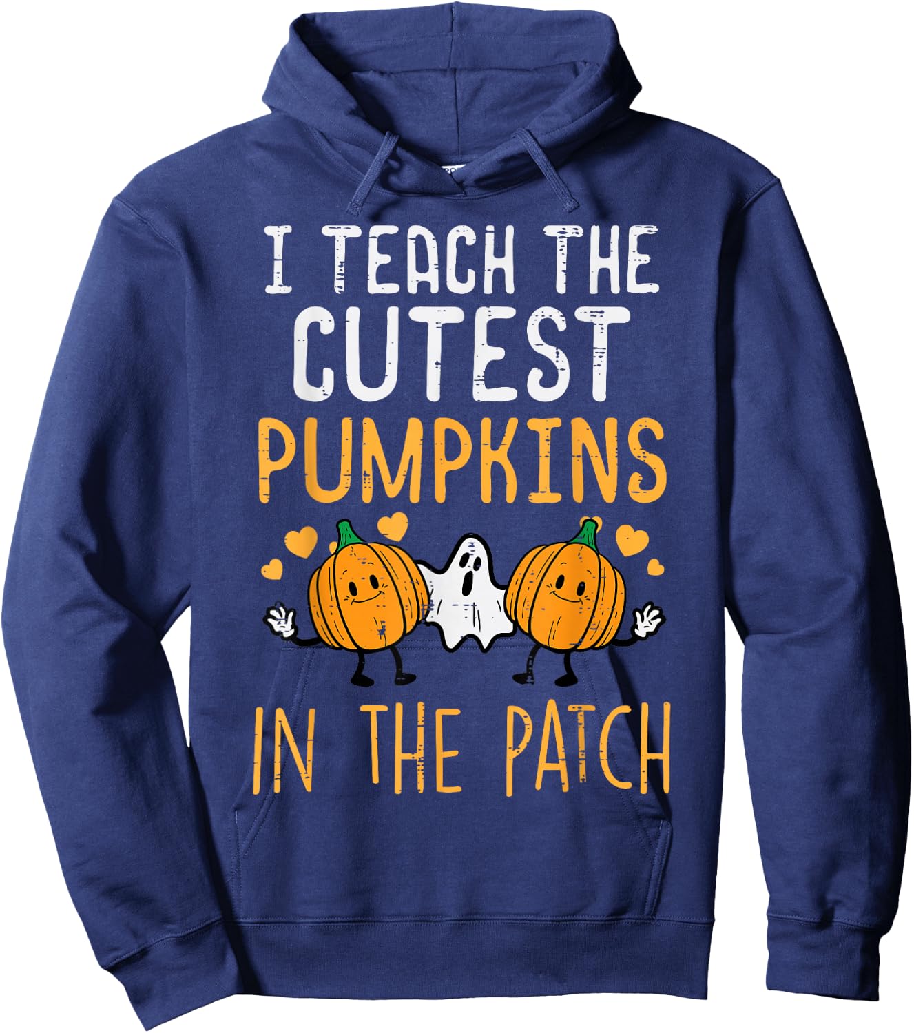 Halloween Teacher Teach Cutest Pumpkins Fall Costume Women Hoodie - Hoodie | Navy